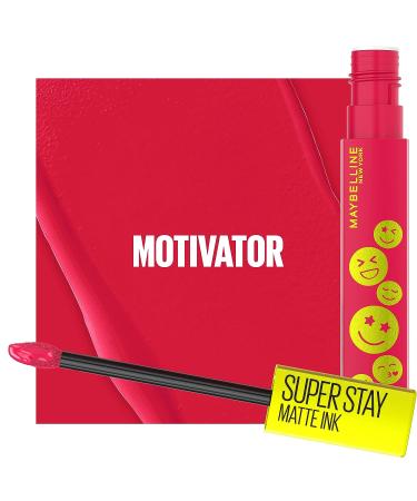 Maybelline Super Stay Matte Ink Lipstick in Motivator Red | Long Lasting & Transfer Proof Lip Makeup | Moodmakers Collection | 0.17 Fl Oz (Pack of 1) - Buy Online on SooperMarket.com