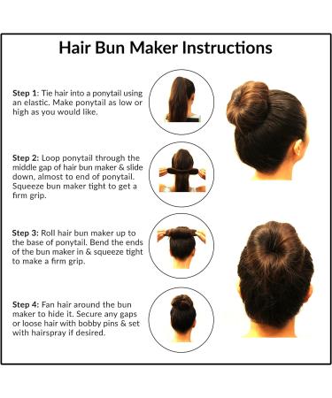 Styla Hair Magic Bun Maker - 2 Small 2 Large Brown Foam Twisters for Easy Perfect Buns - Buy Online on SooperMarket.com
