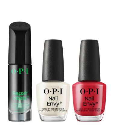 Opi nail care - premium nail care of opi - nail hardener and nailerum for stronger natural nails in a week* - vegan Formula Repair Mode Serum + Original + Big Apple Red