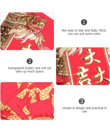 TEHAUX 30pcs Spring Festival Red Pocket Chinese Hong Bao Chinese Money Envelopes Red Envelopes Cash Envelopes 2024 Red Packets Money Packet Money Bag Dragon Packets China Paper Wedding - Buy Online on SooperMarket.com