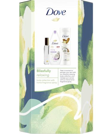 Dove Blissfully Relaxing Body Collection with home fragrance spray Gift Set perfect gifts for her 2 piece White - Buy Online on SooperMarket.com