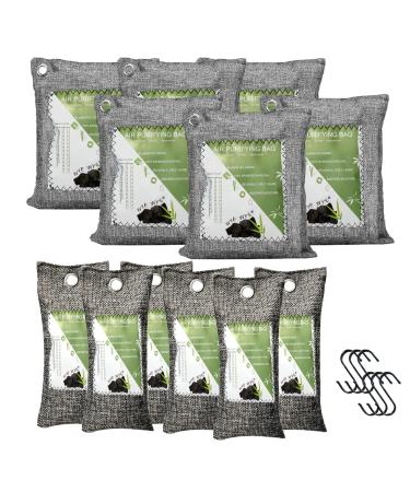wyewye Activated Bamboo Charcoal Air Purifying Bag Odor Absorber for Home Odor Eliminator Car Air Freshener for Closet Deodorizer Shoe Room Basement Litter Box Pet safe Gym Bag 6 150g 6 50g