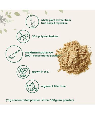 Sustainably US Grown Organic Cordyceps Mushroom Extract Powder - 1.6 oz (30% Polysaccharides, Cordycepic Acid) - Energy & Immune Support - Buy Online on SooperMarket.com