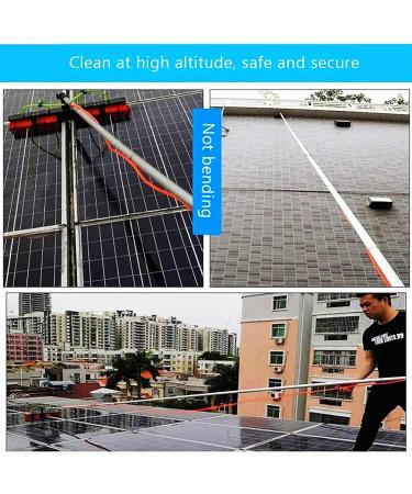 photovoltaic cleaner Window Cleaning Water-fed Pole Extendable Window Cleaning Pole Water Fed Telescopic Brush Water Flow Cleaner Swimming Pool Brush for Outdoor/Indoo 55cm Brush Head 5M/17FT - Buy Online on SooperMarket.com