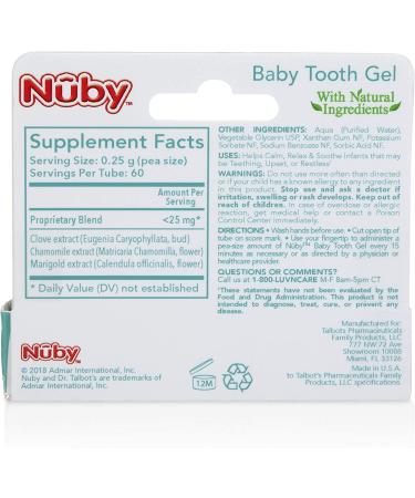 Dr. Talbot's Baby Tooth Gel - Clove & Chamomile for 3 Months+ | 0.53 oz (15g) - Buy Online on SooperMarket.com