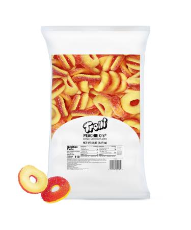 Trolli Peachie O's Sour Gummy Rings Candy 5 Pound Bulk Bag Peachie O's 5 Pound