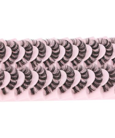 10 Pairs Pack EYDEVRO D Curl 18mm Fluffy Wispy Cluster Lashes - Dramatic Cat Eye False Eyelashes Extensions - Buy Online on SooperMarket.com