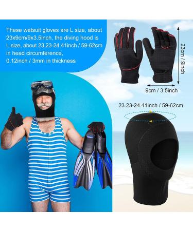 3mm Neoprene Wetsuit Hood and Gloves Set for Diving and Water Sports - Black - Buy Online on SooperMarket.com