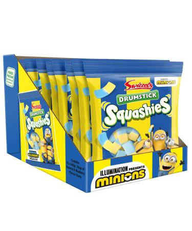 Swizzels Squashies Minion Sweets - Banana & Blueberry Flavour Sweets - Multipack (12 x 120g)