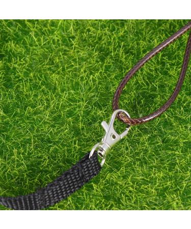 Adjustable Lizard Traction Rope & Leather Wings Leash - 3 Piece Pet Climbing Belt - Cool Black Training Accessory - Buy Online on SooperMarket.com