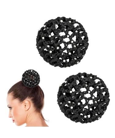 Crystal hair network hair network bun hairline ride tournament bun hairstyle aid bun hair network haardutt ballet hair net hair networks hairstyles bun network hair network for girls and women (black)