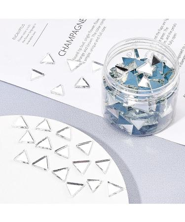 260g Clear Triangle Glass Mirror Tiles - Mini Decorative Mosaic Tiles for Crafts & Jewelry Making - Buy Online on SooperMarket.com