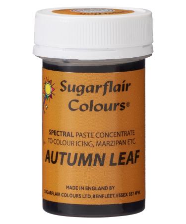 Sugarflair Autumn Leaf Spectral Food Colouring Paste Highly Concentrated for Use with Sugar Pastes Buttercream Royal Icing or Cake Mix Vibrant Colour Dye - 25g Autumn Leaf Gold
