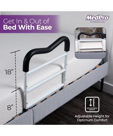 MGrip Adjustable Contoured Bed Rail with Multiple Gripping Positions Black/White - Buy Online on SooperMarket.com