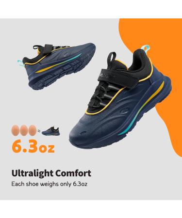 Dream Pairs Kids Sneakers - Waterproof Sports Shoes for Boys & Girls Breathable Running & Fitness Shoes with Velcro Size 32 EU - Dark Blue/Black - Buy Online on SooperMarket.com