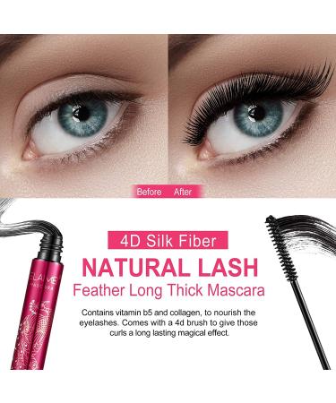 4D Magic Silk Fiber Lash Mascara - Waterproof & Hypoallergenic for Thicker, Long-Lasting, and Curly Eyelashes - Buy Online on SooperMarket.com