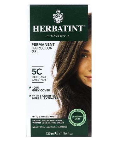 Herbatint Permanent Haircolor Gel 5C Light Ash Chestnut 4.56 fl oz (135 ml)