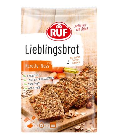 Call Favorite Bread Carrow nut gluten-free without flour and yeast bread-baking mix bread mixing bread like from the baker vegan1 x 600g 1 Pack 1x600g carrot nut