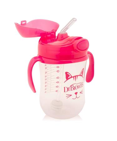 Dr. Brown's Pink Critters Sippy Cup with Straw - 9oz - 6m - Buy Online on SooperMarket.com