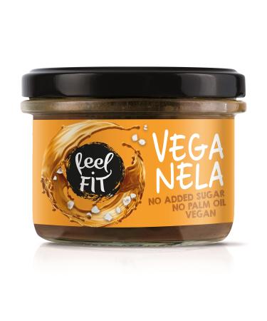 Feel Fit Veganela Salted Caramel salted caramel spread without added sugar without palm oil & vegan 200 g medium of salted caramel 200 g (1 Pack)