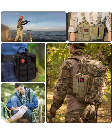 Crisis First Aid Bag | Empty Molle Tactical EDC IFAC Pouch for Outdoor & Travel | Versatile Camping Gadget & Motorcycle Pharmacy Belt Bag - Buy Online on SooperMarket.com