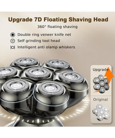 7D Head Shavers for Bald Men - IPX7 Waterproof LED Display Type-C Charging & 5-in-1 Grooming Kit | Shop Internationally - Buy Online on SooperMarket.com