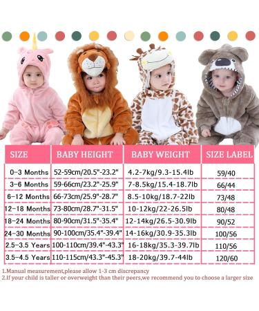 Doladola Unisex Baby Unicorn Romper | Flannel One Piece Pyjamas 6-12 Months - Buy Online on SooperMarket.com