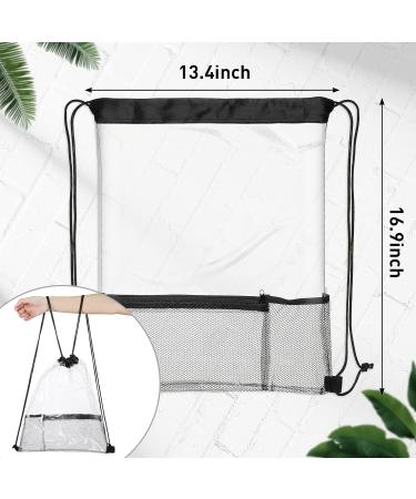 20 Pack Clear Drawstring Bags - Stadium Approved Waterproof Sling Backpack for Travel & Events - Buy Online on SooperMarket.com