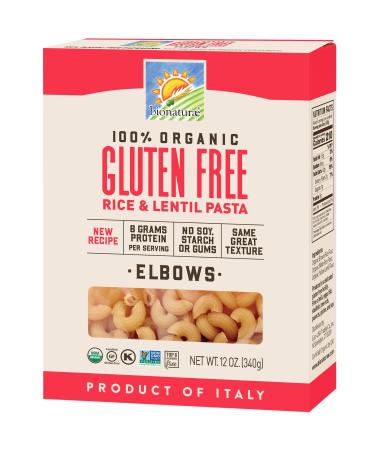 Bionaturae 100% Organic Gluten Free Rice & Lentil Pasta Elbows 12 oz (340 g)