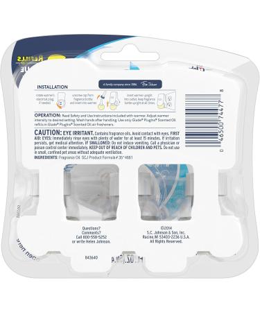 Glade PlugIns Refills Air Freshener Starter Kit - Clean Linen Scent 6 Refills & 2 Warmers - Essential Oils for Home & Bathroom - Buy Online on SooperMarket.com
