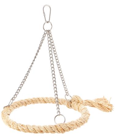 Nobby Cage Toy Sisal Swing Ring natural 24 x 18 cm