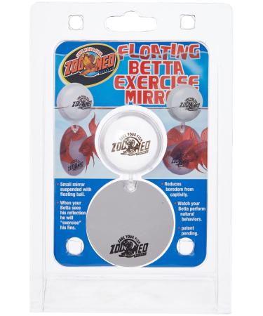 Zoo Med Floating Betta Exercise Mirror White 12.7 x 3.81 x 17.78 cm 22.68 Grams Multi