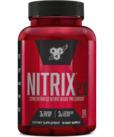 BSN Nitrix 2.0 - Unflavored Nitric Oxide Precursor Tablets - 90 Count - Buy Online on SooperMarket.com