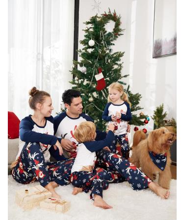 PatPat Family Matching Christmas Pajamas Set - Tree Snowflake & Letters Print, Dark Blue - Kids 3-4 Years - Buy Online on SooperMarket.com