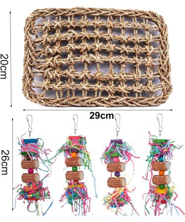 Red Parrot Swing Chewing Toy for Conures, Cockatiels, African Greys, Cockatoos, and Amazon Parrots - Buy Online on SooperMarket.com
