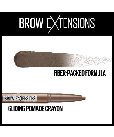 Maybelline New York Brow Extensions Fiber Pomade Crayon Eyebrow Makeup  Soft Brown  1 Count 255 SOFT BROWN - Buy Online on SooperMarket.com