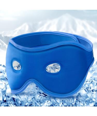 Gel Eye Mask Reusable Cooling Eye Mak with Eye Holes, Cold Eye Sleep Mask for Women Men, Eye Ice Pack Cold Eye Compress for Puffy Eyes Migraine Headache, Stress Relief, Dry Eyes Dark Circles