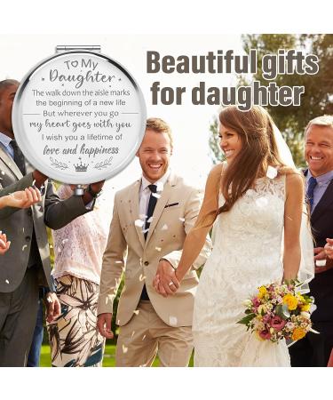 Hexagram Daughter Wedding Gift - Compact Mirror from Mom and Dad | Bride Gifts for Wedding Day - Buy Online on SooperMarket.com