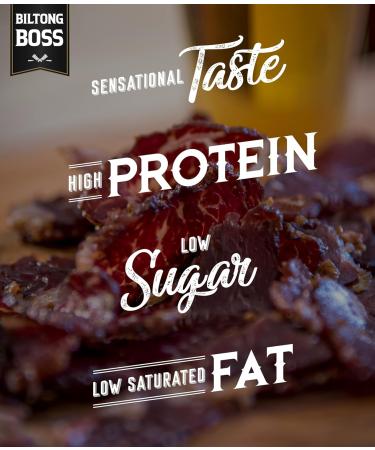 Biltong Boss Chilli Beef: Premium High Protein Snack, Gluten-Free & Keto Friendly 200g - Buy Online on SooperMarket.com