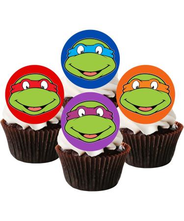 24 Ninja Turtle Cupcake Toppers Theme #1 Edible Ninja Turtle Cake Topper Ninja Turtles Birthday Decorations Ninja Turtle Cake Toppers Ninja Cake Decorations Ninja Turtle Party - Buy Online on SooperMarket.com