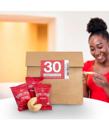 Happiness Cookies - 30 Lucky Compliment Cookies | Perfect Mother's Day Gift Birthday Joy Wedding Treats & Advent Calendar Filler - Buy Online on SooperMarket.com