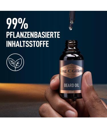 King C. Gillette Beard Oil (30 ml) - Natural Argan Jojoba Avocado Macadamia & Almond Oils | Premium Men's Beard Care Gift - Buy Online on SooperMarket.com
