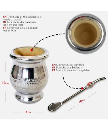 Yerba Mate Rosamonte Traditional 0.5kg Stainless Steel Tea Set | Kalebasse & Bombilla - Premium Mate Experience - Buy Online on SooperMarket.com