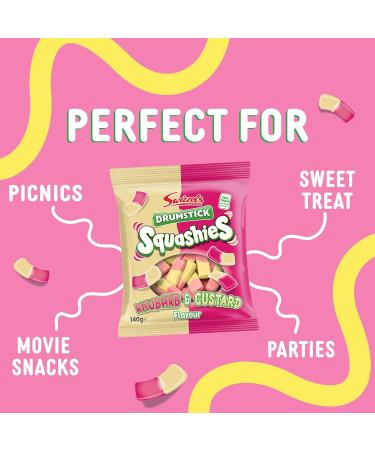 Squashies Drumstick Rhubarb & Custard 140g - Buy Online on SooperMarket.com