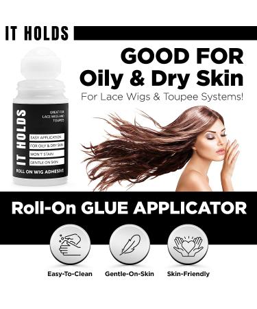 Premium Roll-On Body Glue for Skin - Liquid Fashion Tape | Butt & Body Glue | Sweat Resistant Adhesive | Wig & Sock Glue | Residue-Free | Made in USA - 2oz (1 Pack) - Buy Online on SooperMarket.com