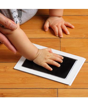 Green Pollywog Baby Handprint and Footprint Kit - Elegant White Frame | Non-Toxic Ink | Newborn & Dog Paw Print Keepsake - Buy Online on SooperMarket.com