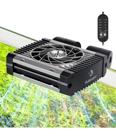 Fishkeeper aquarium cooler aquarium fans aquarium water cooler adjustable air speed and timer quiet aquarium fan for freshwater salvage aquariums up to 30 cm (1 fan) 1Fan-4W