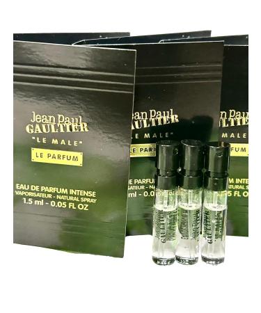 Jean Paul Gaultier Le Male Le Parfum Men Eau De Parfume Intense Sample Spray 1.5 ml / 0.05 fl oz (set of 3) - Buy Online on SooperMarket.com