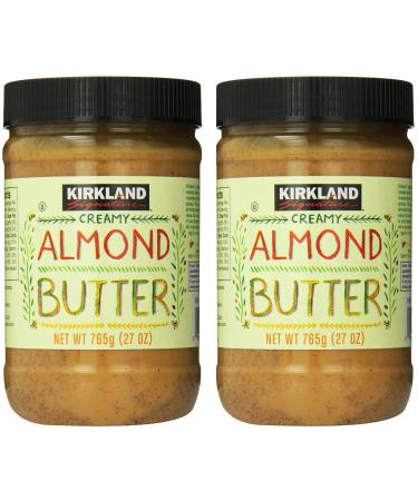 KIRKLAND SIGNATURE Creamy Almond Butter, 1.68 Pound (Pack of 2)
