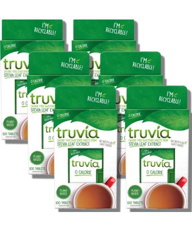 Truvia Sweetener Tablets 100 per pack - Bundle of 6 by The Great British Kitchen (total of 600 Truvia Sugar)